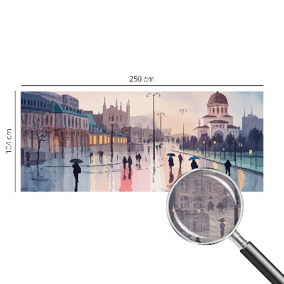 Fototapete nach Maß mit dem Motiv „Ein Spaziergang im Regen”