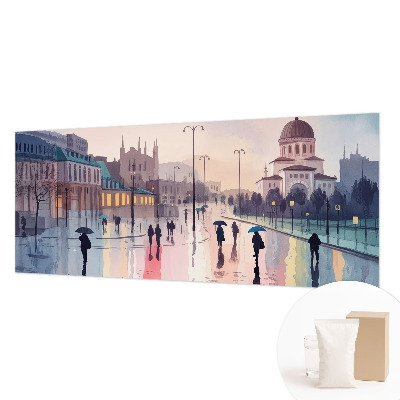 Fototapete nach Maß mit dem Motiv „Ein Spaziergang im Regen”