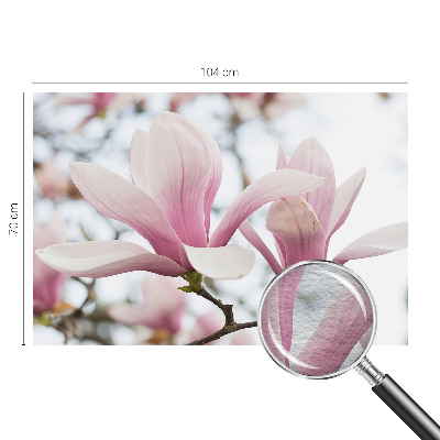 Dekorative Wand-Fototapete mit Motiv von Magnolienblüten