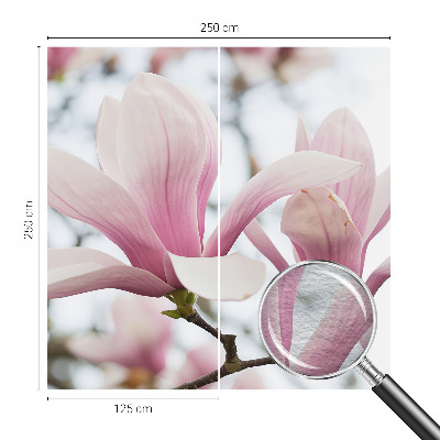 Dekorative Wand-Fototapete mit Motiv von Magnolienblüten