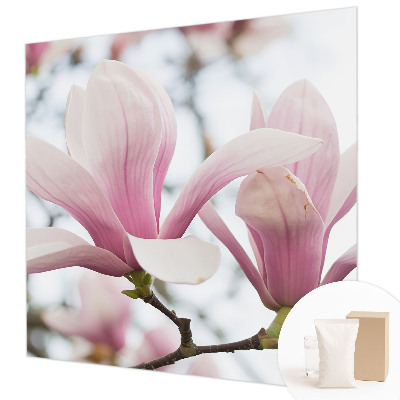 Dekorative Wand-Fototapete mit Motiv von Magnolienblüten