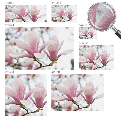 Dekorative Wand-Fototapete mit Motiv von Magnolienblüten