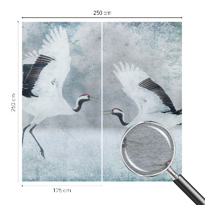 Fototapete fürs Wohnzimmer Harmonische Kraniche