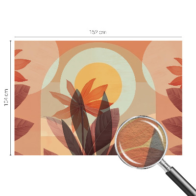 Vlies-Fototapete fürs Wohnzimmer mit einem floralen, abstrakten Motiv