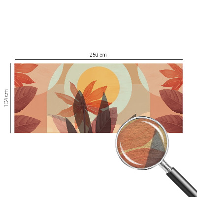 Vlies-Fototapete fürs Wohnzimmer mit einem floralen, abstrakten Motiv