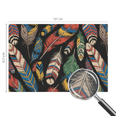 Vlies-Fototapete nach Maß mit buntem Federdesign