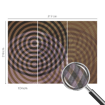 Vlies-Fototapete fürs Kinderzimmer mit hypnotisierenden Kreisen als kindgerechtes Wandmotiv