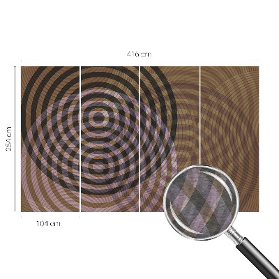 Vlies-Fototapete fürs Kinderzimmer mit hypnotisierenden Kreisen als kindgerechtes Wandmotiv
