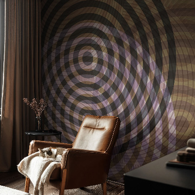 Vlies-Fototapete fürs Kinderzimmer mit hypnotisierenden Kreisen als kindgerechtes Wandmotiv