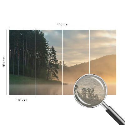 Vlies-Fototapete fürs Schlafzimmer mit Motiv 'Nebliger Morgen' für ein ruhiges Raumambiente