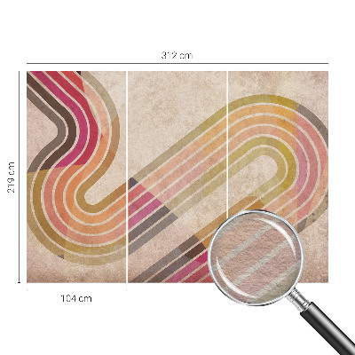 Moderne Vlies-Fototapete mit geometrischen Linien