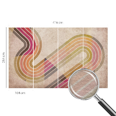 Moderne Vlies-Fototapete mit geometrischen Linien