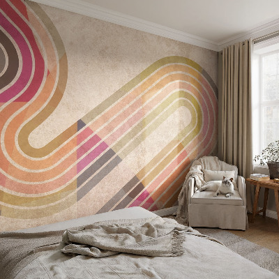 Moderne Vlies-Fototapete mit geometrischen Linien