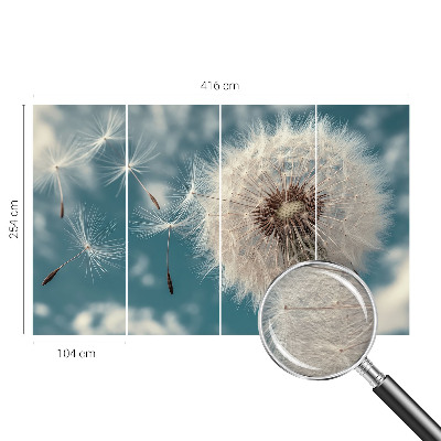 Dekorative Wand-Fototapete mit einem zarten, luftigen Motiv