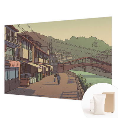 Fototapete fürs Wohnzimmer Pastellfarbene Landschaft