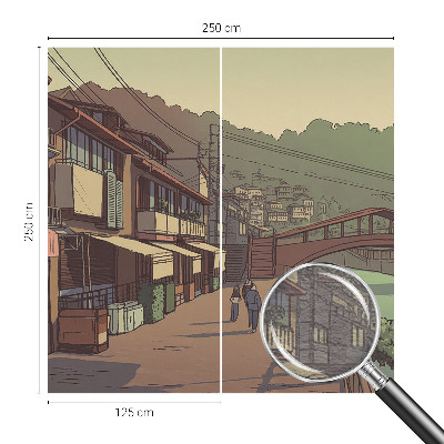 Fototapete fürs Wohnzimmer Pastellfarbene Landschaft