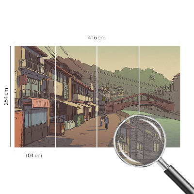 Fototapete fürs Wohnzimmer Pastellfarbene Landschaft