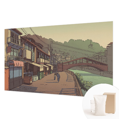 Fototapete fürs Wohnzimmer Pastellfarbene Landschaft