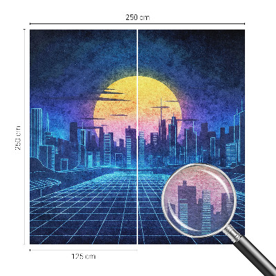 Motivtapete aus Vlies mit einer futuristischen Landschaft als Motiv