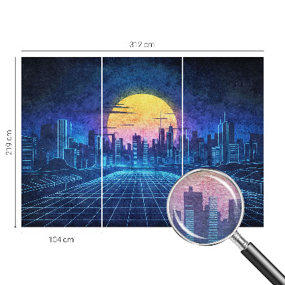 Motivtapete aus Vlies mit einer futuristischen Landschaft als Motiv