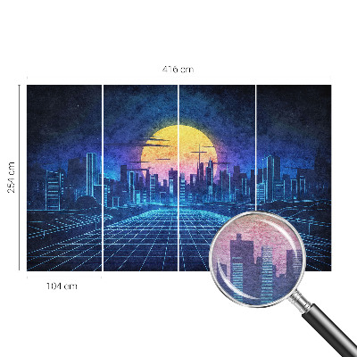 Motivtapete aus Vlies mit einer futuristischen Landschaft als Motiv