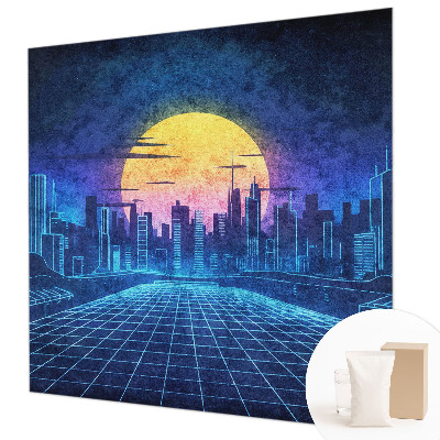 Motivtapete aus Vlies mit einer futuristischen Landschaft als Motiv
