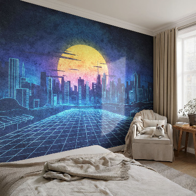 Motivtapete aus Vlies mit einer futuristischen Landschaft als Motiv
