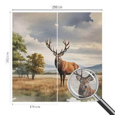 Vlies-Fototapete nach Maß mit einem Motiv eines majestätischen Hirsches