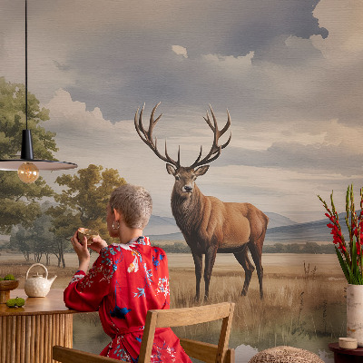 Vlies-Fototapete nach Maß Majestätischer Hirsch