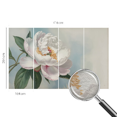 Vlies-Fototapete fürs Wohnzimmer mit Motiv einer schönen Pfingstrose