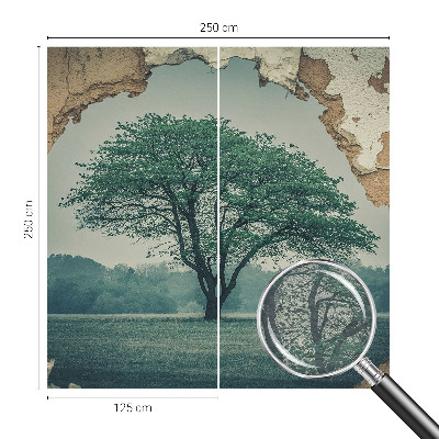 Bedruckte Vlies-Fototapete mit dem Motiv eines einsamen Baums