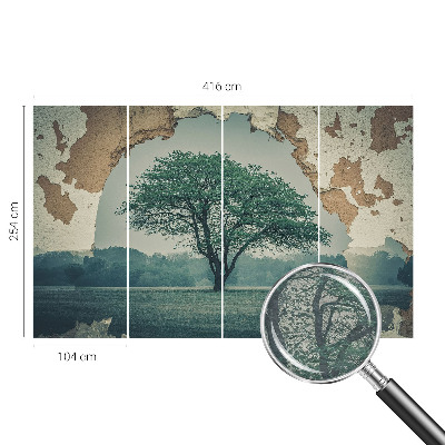 Bedruckte Vlies-Fototapete mit dem Motiv eines einsamen Baums