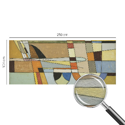 Vlies-Fototapete fürs Schlafzimmer mit geometrischem Muster für ein harmonisches Ambiente