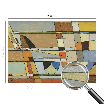 Vlies-Fototapete fürs Schlafzimmer mit geometrischem Muster für ein harmonisches Ambiente
