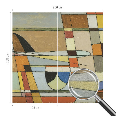Vlies-Fototapete fürs Schlafzimmer mit geometrischem Muster für ein harmonisches Ambiente