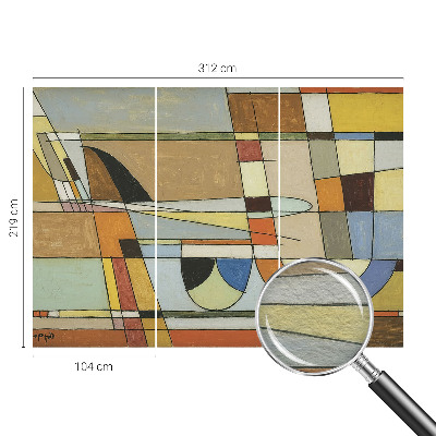 Vlies-Fototapete fürs Schlafzimmer mit geometrischem Muster für ein harmonisches Ambiente