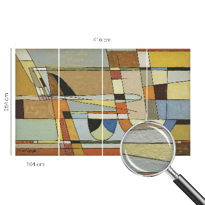 Vlies-Fototapete fürs Schlafzimmer mit geometrischem Muster für ein harmonisches Ambiente