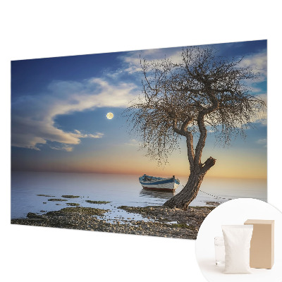 Vliestapete fürs Wohnzimmer mit einem Motiv einer friedlichen Landschaft