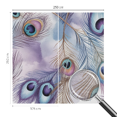 Moderne Vlies-Fototapete Pfauenfedern