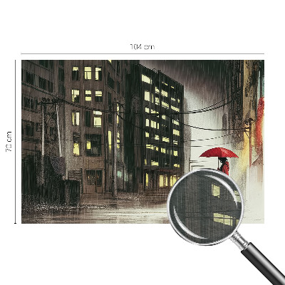 Fototapete nach Maß regnerische Stadt