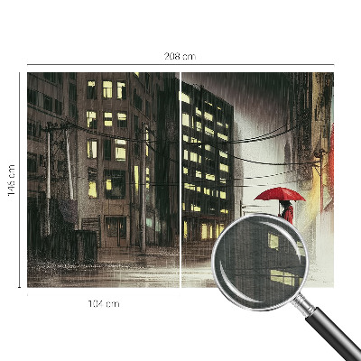 Fototapete nach Maß regnerische Stadt