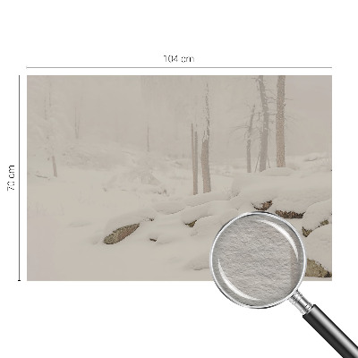 Wandtapete verschneiter Wald