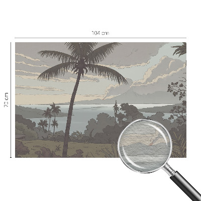 Dekorative Wand-Fototapete mit exotischer Landschaft als Motiv
