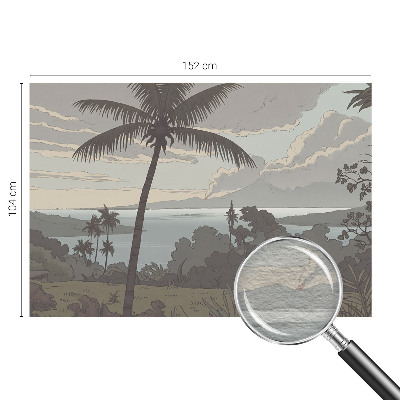 Dekorative Wand-Fototapete mit exotischer Landschaft als Motiv
