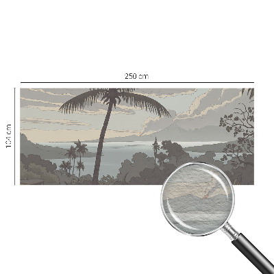 Dekorative Wand-Fototapete mit exotischer Landschaft als Motiv