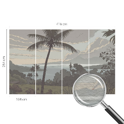 Dekorative Wand-Fototapete Exotische Landschaft