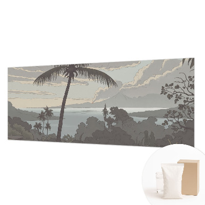 Dekorative Wand-Fototapete mit exotischer Landschaft als Motiv
