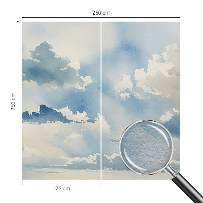 Fototapete fürs Schlafzimmer mit einem Motiv von himmlischen Wolken