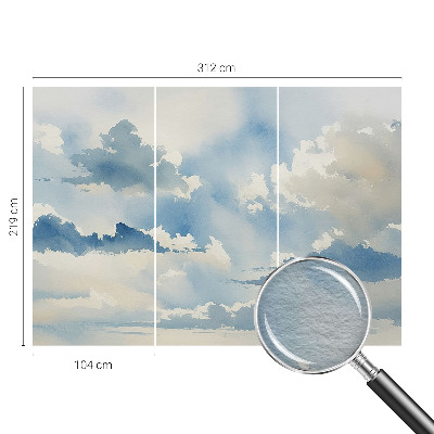 Fototapete fürs Schlafzimmer mit einem Motiv von himmlischen Wolken