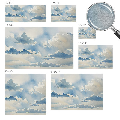 Fototapete fürs Schlafzimmer mit einem Motiv von himmlischen Wolken